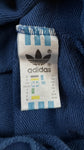 Vintage Adidas Sweater Mit Polokragen 90s Sports Stickerei Grau Blau M