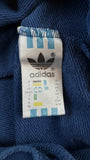 Vintage Adidas Sweater Mit Polokragen 90s Sports Stickerei Grau Blau M