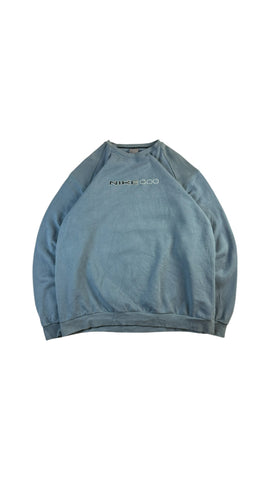 Nike Sweater 00s Spellout Graublau L