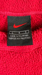 Vintage Nike Fleecesweater 90s Basic Rot L