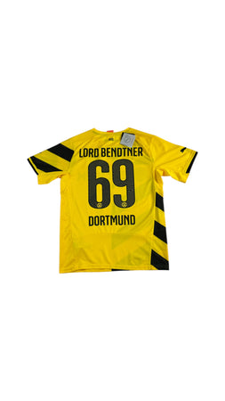 Puma Trikot BVB 2014/15 Lord Bendtner #69 Deadstock Mit Unterschrift Gelb Schwarz M