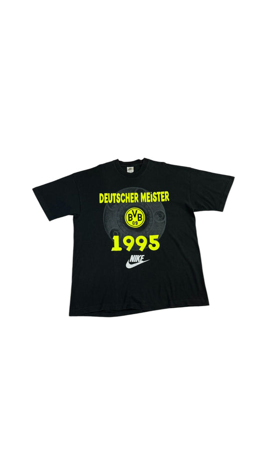 Vintage Nike Shirt BVB Dortmund "Deutscher Meister 1995" Single Stitch Made In Ireland XL