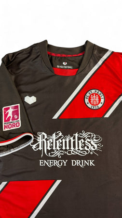 DoYouFootball Trikot 2013/14 St. Pauli "Relentless Energy Drink" #9 Bahn Braun Rot M