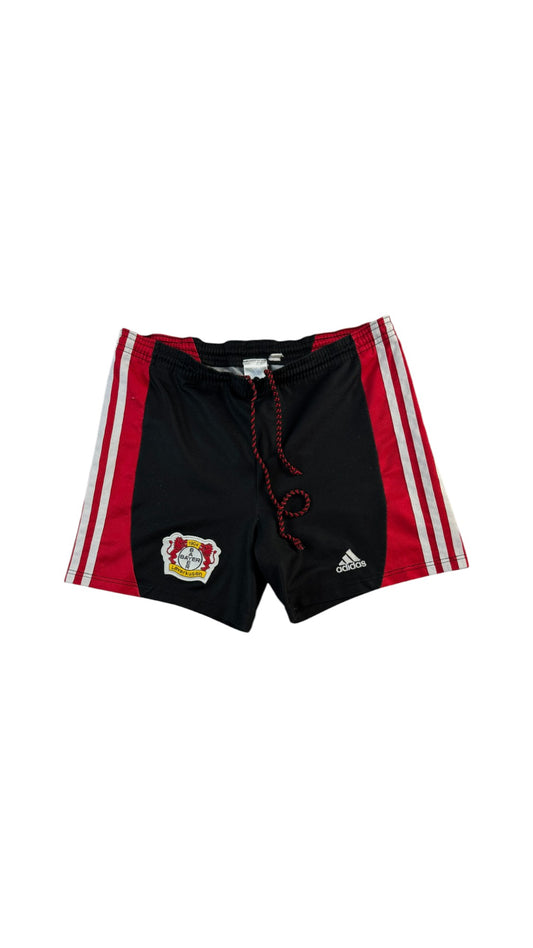 Adidas Shorts Bayer Leverkusen 2000-2001 Home Football Schwarz Rot S-M