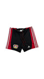 Adidas Shorts Bayer Leverkusen 2000-2001 Home Football Schwarz Rot S-M