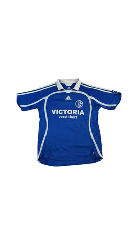 Adidas Trikot 2006-08 Schalke #19 Halil Victoria Versicherung Blau (176) S-M