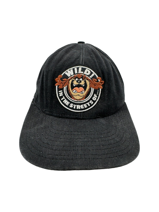 Vintage Warner Brothers Cap Looney Tunes Taz "Wild in the streets of New York" Schwarz One Size