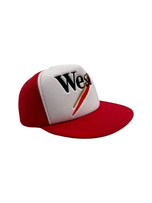 Vintage King Cap West Promo Mesh 90s Rot Weiß One Size