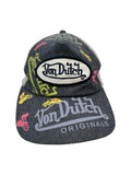 Vintage Von Dutch Cap Mesh Y2K Blau Grau One Size