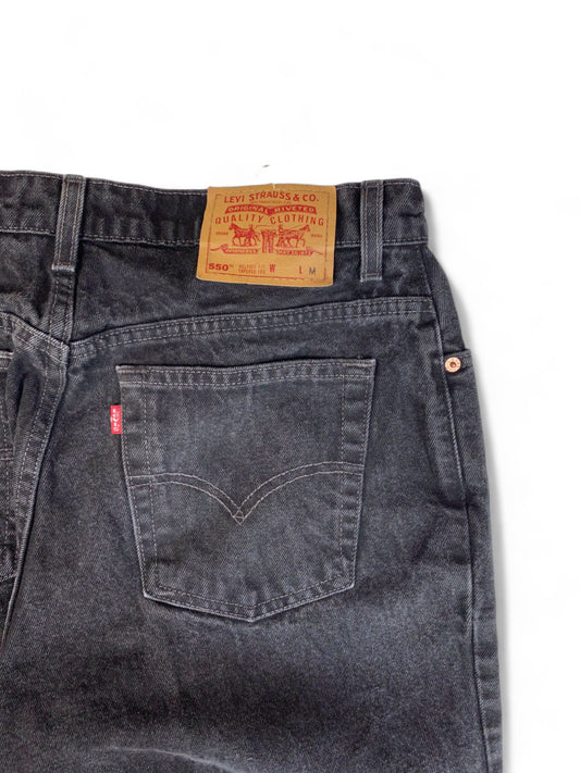 Vintage Levis Jeans 550 Relaxed Fit Tapered Leg Damen Schwarz (16 REG) L