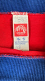 Vintage Palme Trikot 70s #7 Aufgenähte Rückennummer Rot Blau (Gr. 5) S-M