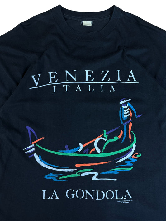 Vintage Venedig Shirt "Venezia La Gondola" Single Stitch Schwarz L