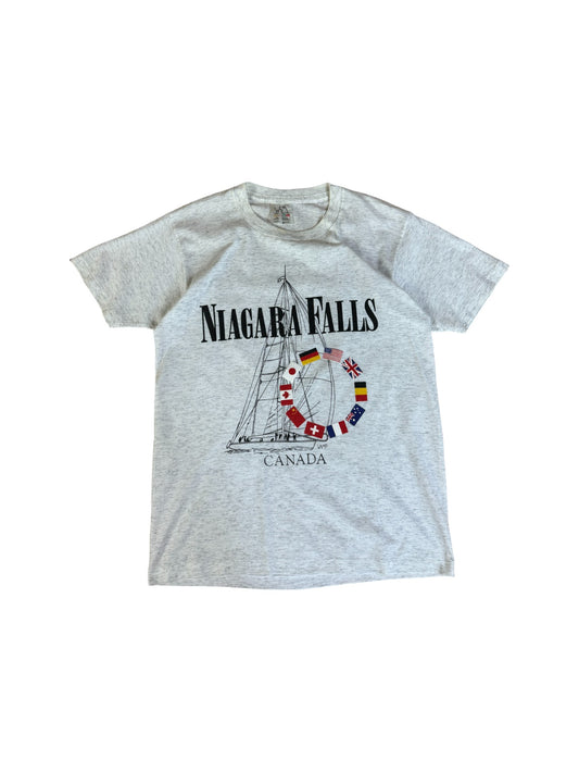 Vintage WAM Shirt "Niagara Falls Canada" Single Stitch Made In Canada Grau M