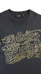 Christian Audigier Shirt 00s "City of angels" Schwarz Gold L