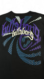 Billabong Shirt 00s Y2K Print Slim Fit Schwarz XXL