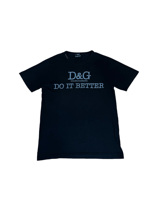 Vintage Dolce & Gabbana Shirt "Do it better" Schwarz M-L