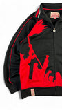 Vintage Ecko Sweat-Jacke 90s "The Art of Progress"-Crowd Schwarz Rot L