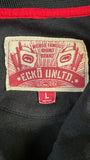 Vintage Ecko Sweat-Jacke 90s "The Art of Progress"-Crowd Schwarz Rot L