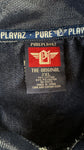 Pure Playaz Jeansjacke 00s Metallic Glänzend 2XL