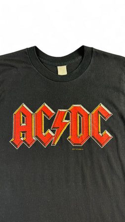 Rare! Vintage Tourshirt 1980 ACDC "Back in black-Sold out"-European Tour Single Stitch Schwarz S-M