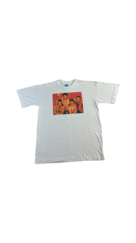 Vintage Shirt 90s Take That Boyband Photo Print Single Stitch Weiß L