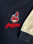 Vintage Crable Sportswear Poloshirt 90s MLB Cleveland Indians Guardians Weiß Dunkelblau L