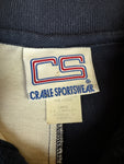 Vintage Crable Sportswear Poloshirt 90s MLB Cleveland Indians Guardians Weiß Dunkelblau L