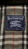 Vintage Burberry Blouson 90s Wolle Dunkelbraun/-grün M-L