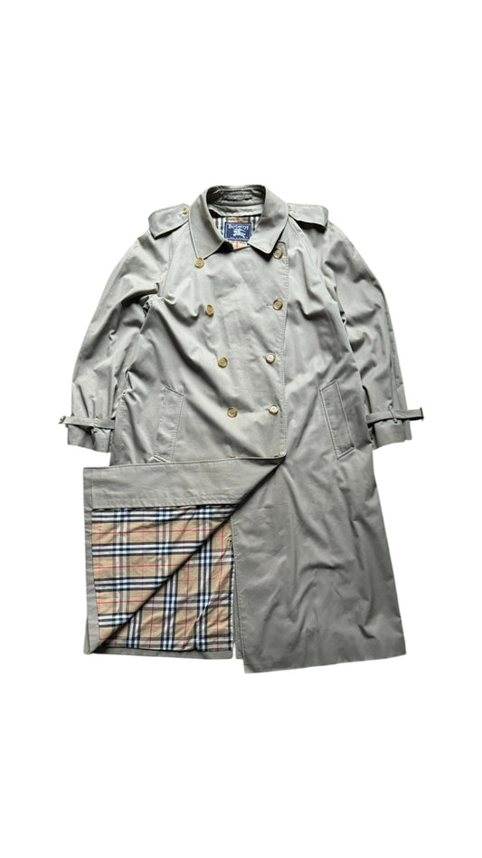 Vintage Burberry Trenchcoat Nova Check Double-Breasted Beige (Exlong) 54