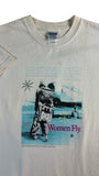 Vintage Gildan T-Shirt 2000 Women Fly Weiß S