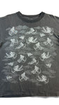 Vintage Art Shirt 90s "Cherubs in the Clouds" Single Stitch Fade Schwarz M-L