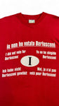 Vintage Shirt 90s "Ich Habe Nicht Berlusconi Gewählt" Rot L-XL