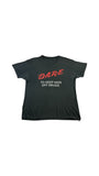 Vintage D.A.R.E. T-Shirt 90s "To Keep Kids Off Drugs" Used Condition Print Schwarz Single Stitch M