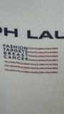 Vintage Polo Sport Ralph Lauren Ringer T-Shirt 1996 "Fashion Targets Breast Cancer" Made In USA Weiß S