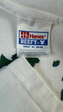 Vintage Hanes T-Shirt 90s Weltkarte CNN Made in USA Single Stitch Weiß XL