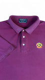 Vintage Burberrys Poloshirt 90s Crest Logo Made In USA Lila XL