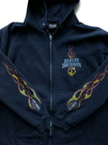 Harley Davidson Hoodie 2008 Flames Amarillo Texas Schwarz XL