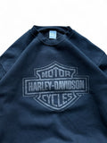 Gildan Sweatshirt late 90s-early 00s Harley Davidson Logo Made in Honduras Schwarz L