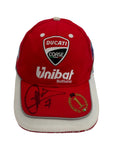 Racing Cap 2016 Ducati Corse x Unibat Mit Unterschrift Rot