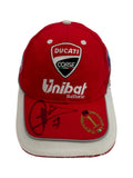 Racing Cap 2016 Ducati Corse x Unibat Mit Unterschrift Rot