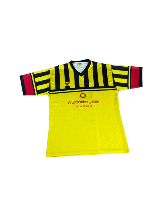 Vintage Erima Trikot 80s #2 Württembergische Versicherung Made In West Germany Gelb Schwarz L