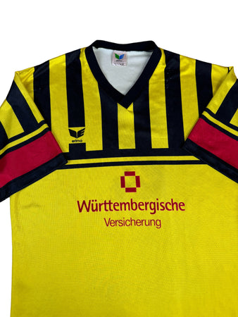 Vintage Erima Trikot 80s #2 Württembergische Versicherung Made In West Germany Gelb Schwarz L