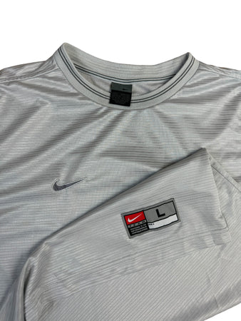 Vintage Nike Team Trikot Blank Silber L