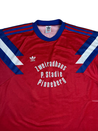 Vintage Adidas Trikot Langarm 80s Kummerfelder SV Rot L-XL