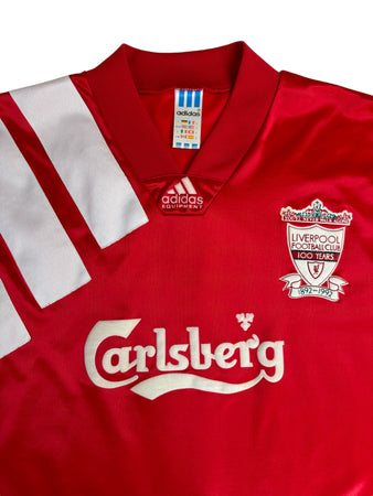 Vintage Adidas Equipment Trikot Liverpool 1992/93 Carlsberg Made In United Kingdom Rot L