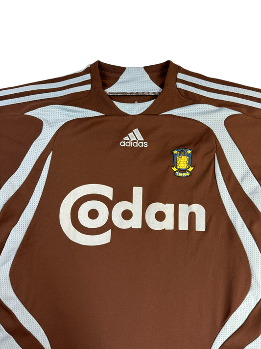 Adidas Trikot Brøndby 2007 Codan Braun Blau Kinder 164