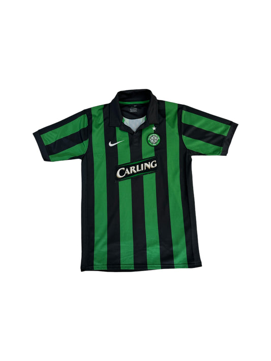 Nike Trikot Celtic 2006/07 Auswärts Carling Gestreift Grün Schwarz Kids Age 13/15 XL