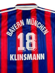 Vintage Adidas Trikot Bayern München 1995/97 #18 Klinsmann Made In Portugal Blau Rot S