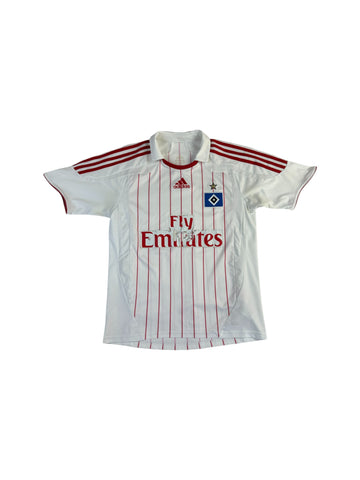 Adidas Trikot HSV 2007/08 Fly Emirates Gestreift Weiß Rot Kids 164