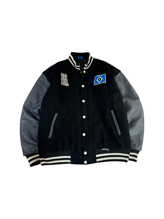 HSV Collegejacke "Nur der HSV!" Wolle & Leder Schwarz XXL